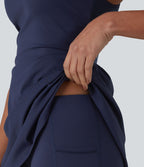 Robe de sport SoftlyZero™ Airy 2-en-1 à dos nageur croisé en mesh respirant avec brassière intégrée et effet frais InstantCool avec poches, protection solaire UPF50+