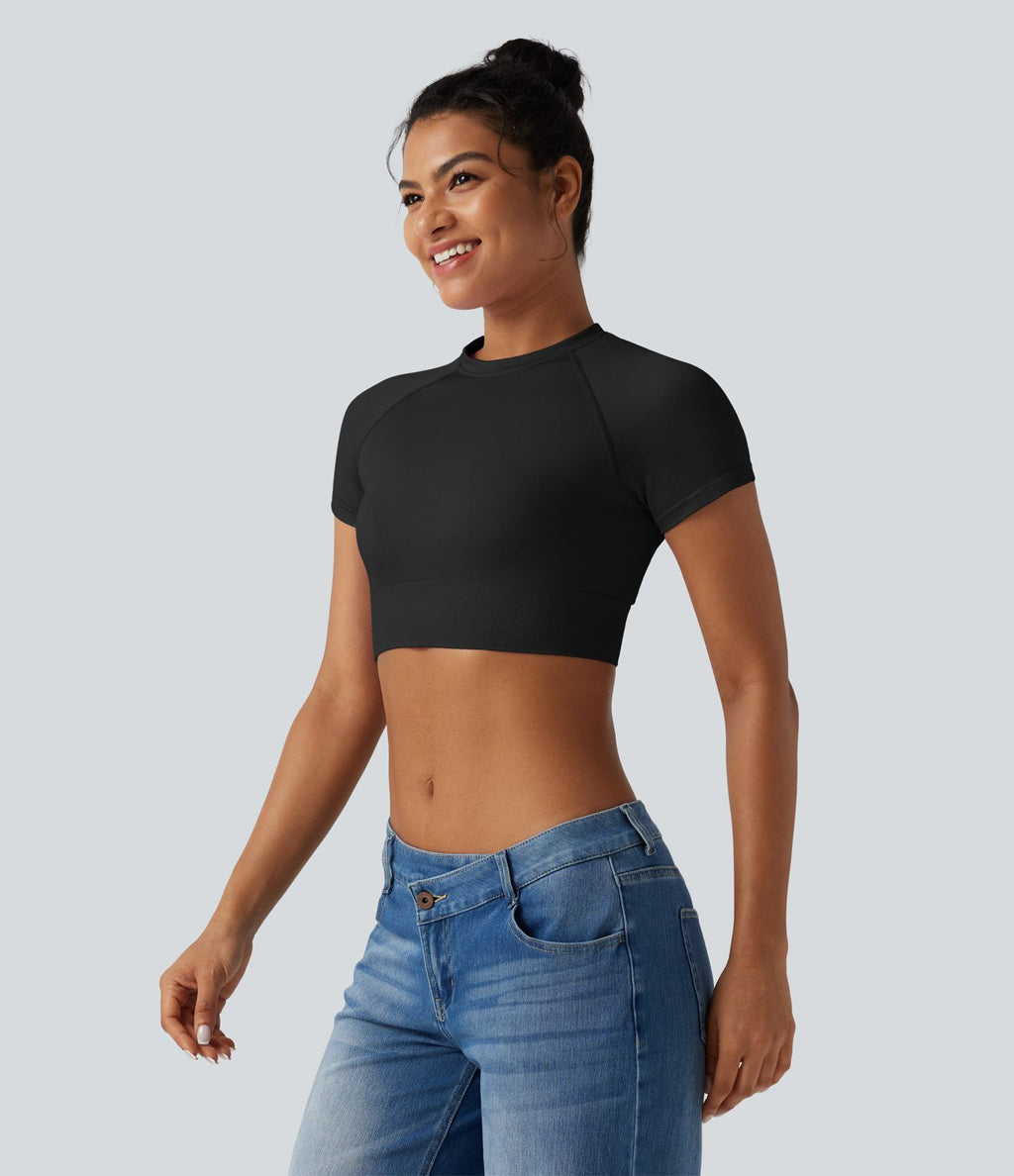 T-shirt décontracté court OneForm Seamless Flow, col rond, manches courtes