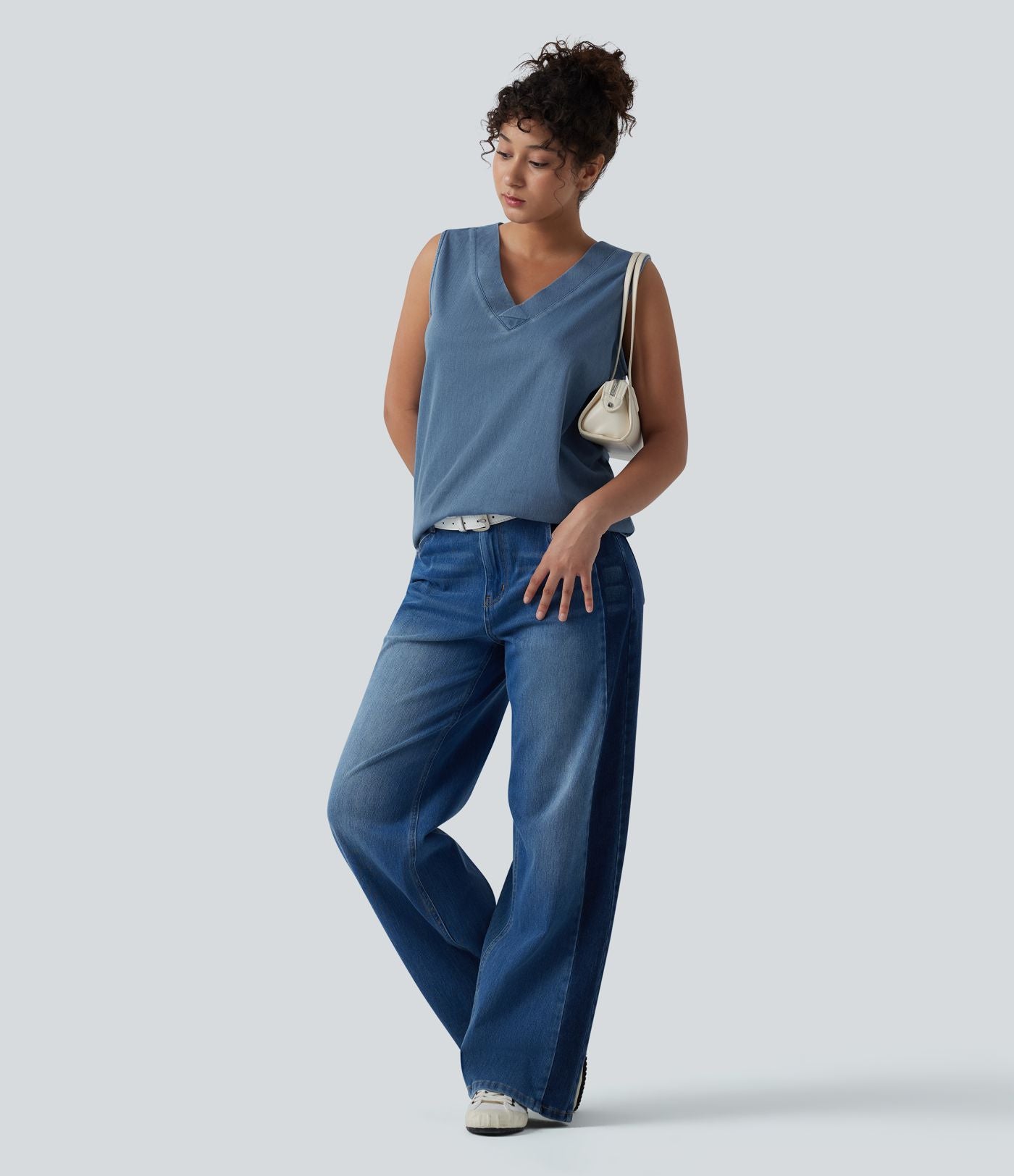 Halara Flex™ Débardeur décontracté en denim col V