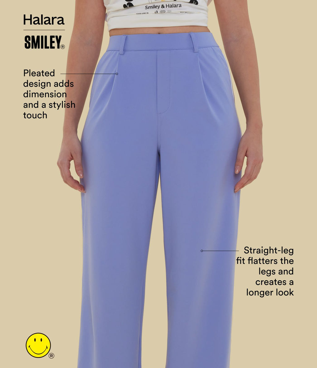 Pantalon tailleur droit Halara X Smiley® Halara Flex™ DayStretch taille haute avec poches