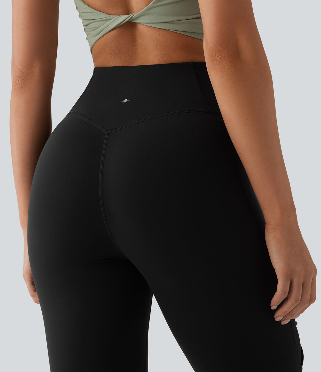 Halara UltraSculpt™ Legging de yoga 7/8 taille haute ventre plat avec maille respirante et boucle