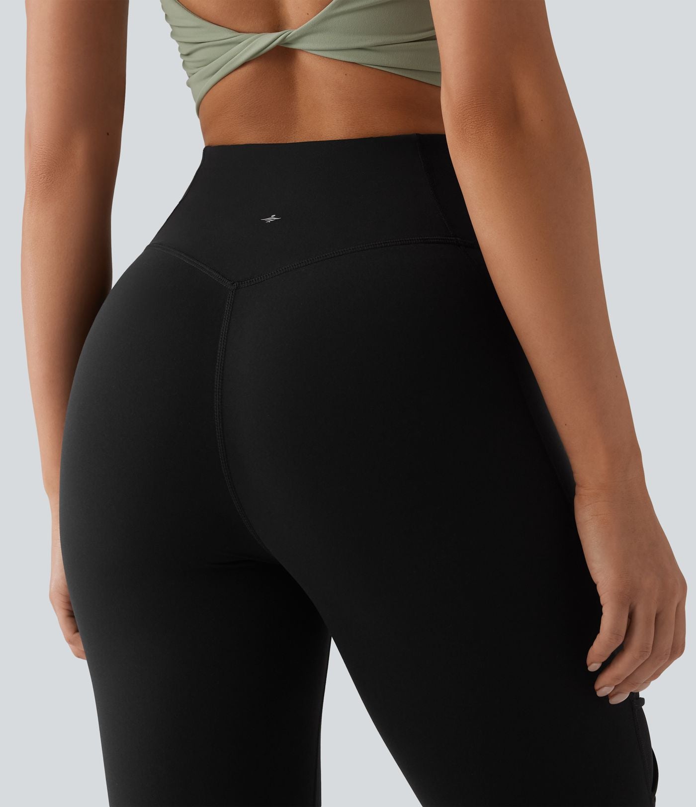 Halara UltraSculpt™ Legging de yoga 7/8 taille haute ventre plat avec maille respirante et boucle