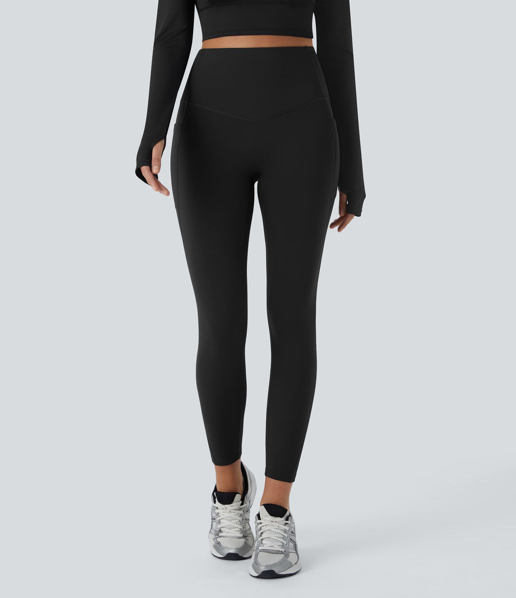 Legging de sport taille haute gainant et thermique Softlyzero™ avec poches