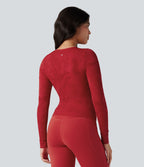 Haut de sport à manches longues sans couture OneForm Seamless Flow