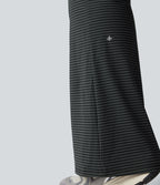 Pantalon de yoga grande taille ample taille haute à cordon, rayé, avec poches