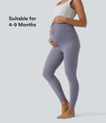Halara UltraSculpt™ Legging yoga maternité 7/8 uni taille ultra haute à cordon de serrage avec poches