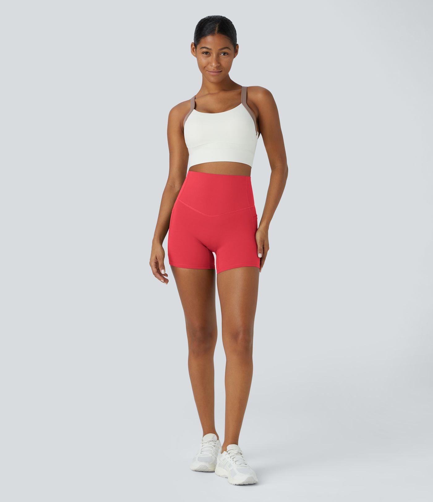 Short cycliste d'entraînement gainant taille haute UltraSculpt™ SoCinched à poches latérales 12,5 cm