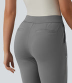 Pantalon de golf fuselé taille haute avec poches