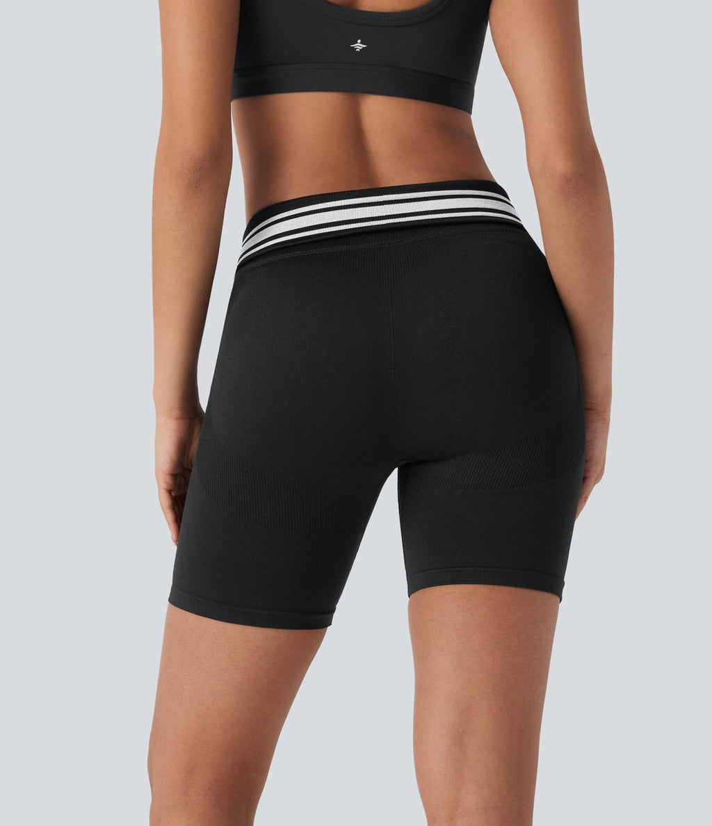 Short cycliste taille haute color block repliable sans couture OneForm Seamless Flow