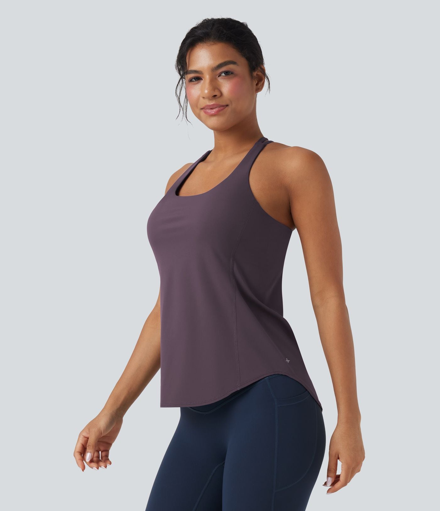 Débardeur running Halara UltraSculpt™ col rond dos croisé bonnets E-G