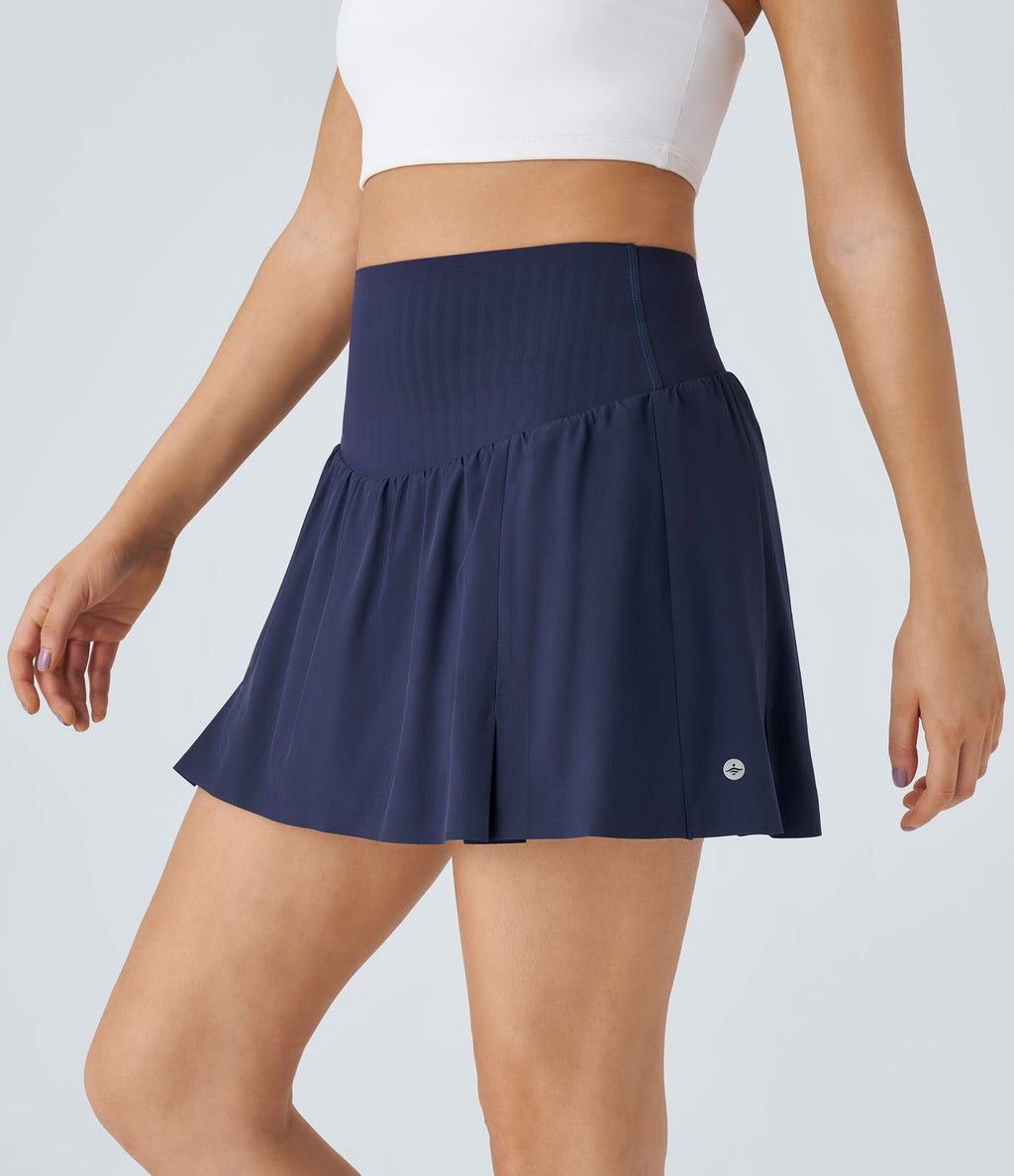 Breezeful™ Jupe Mini de Tennis Taille Haute Plissée 2-en-1 avec Poches Latérales et Séchage Rapide