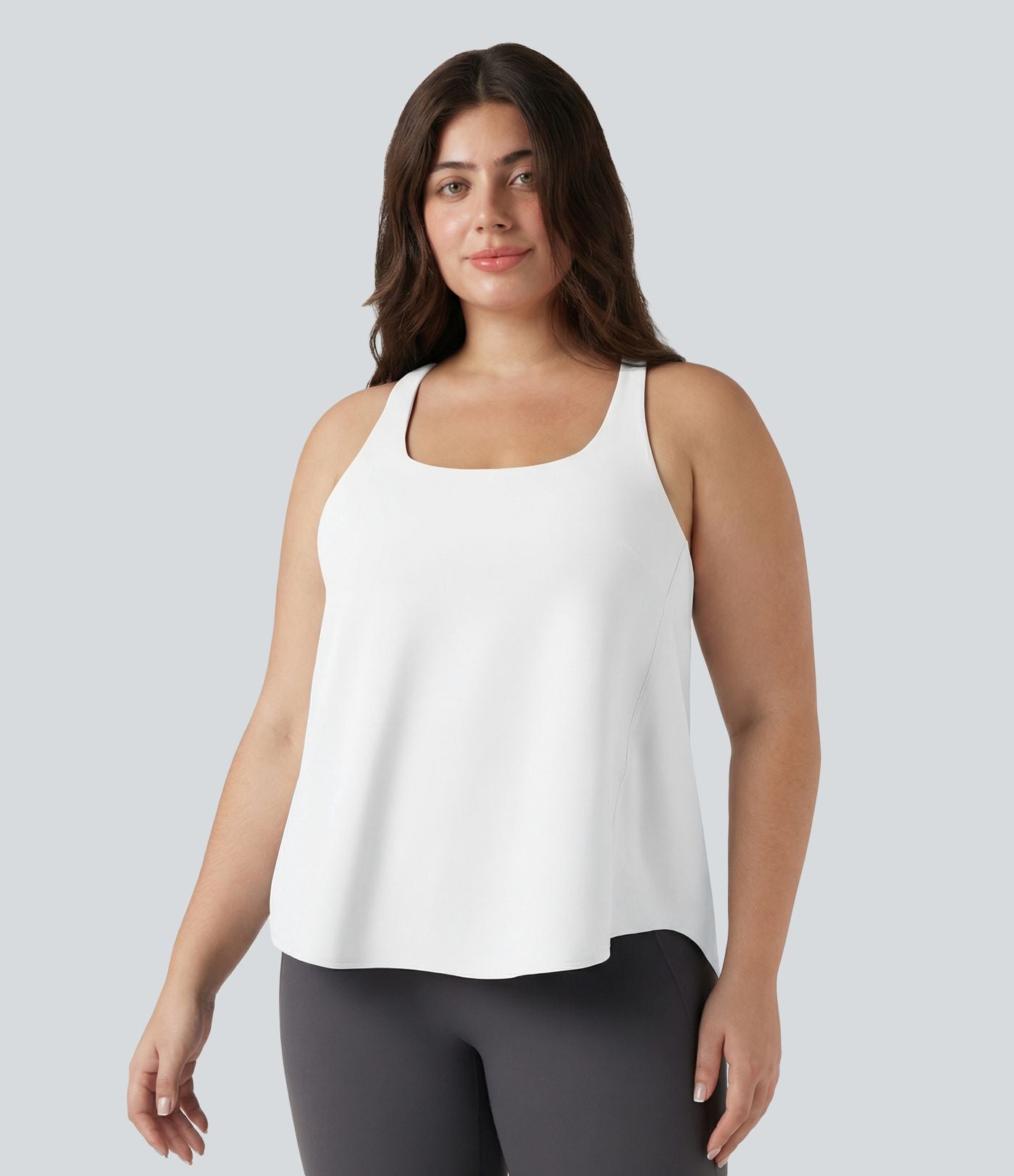 Débardeur running Halara UltraSculpt™ grande taille col rond ourlet arrondi