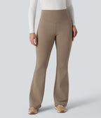 Pantalon yoga évasé polaire taille haute