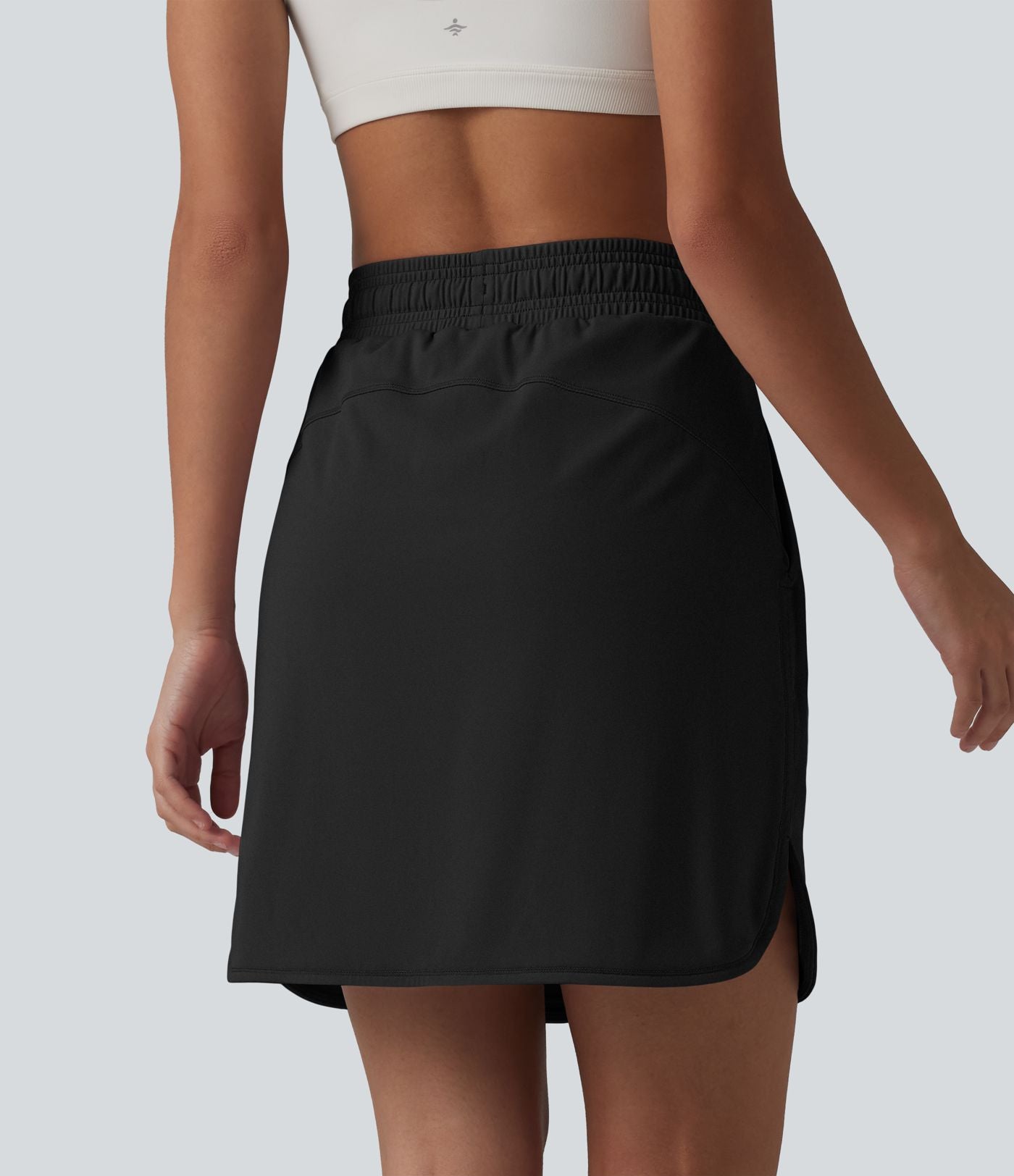 Jupe de sport 2 en 1 SoftlyZero™ Airy, taille mi-haute, ourlet incurvé et cordon de serrage, avec poches