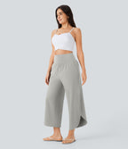 Pantalon fluide resort Breezeful™ à séchage rapide, coupe fendue et effet ventre plat