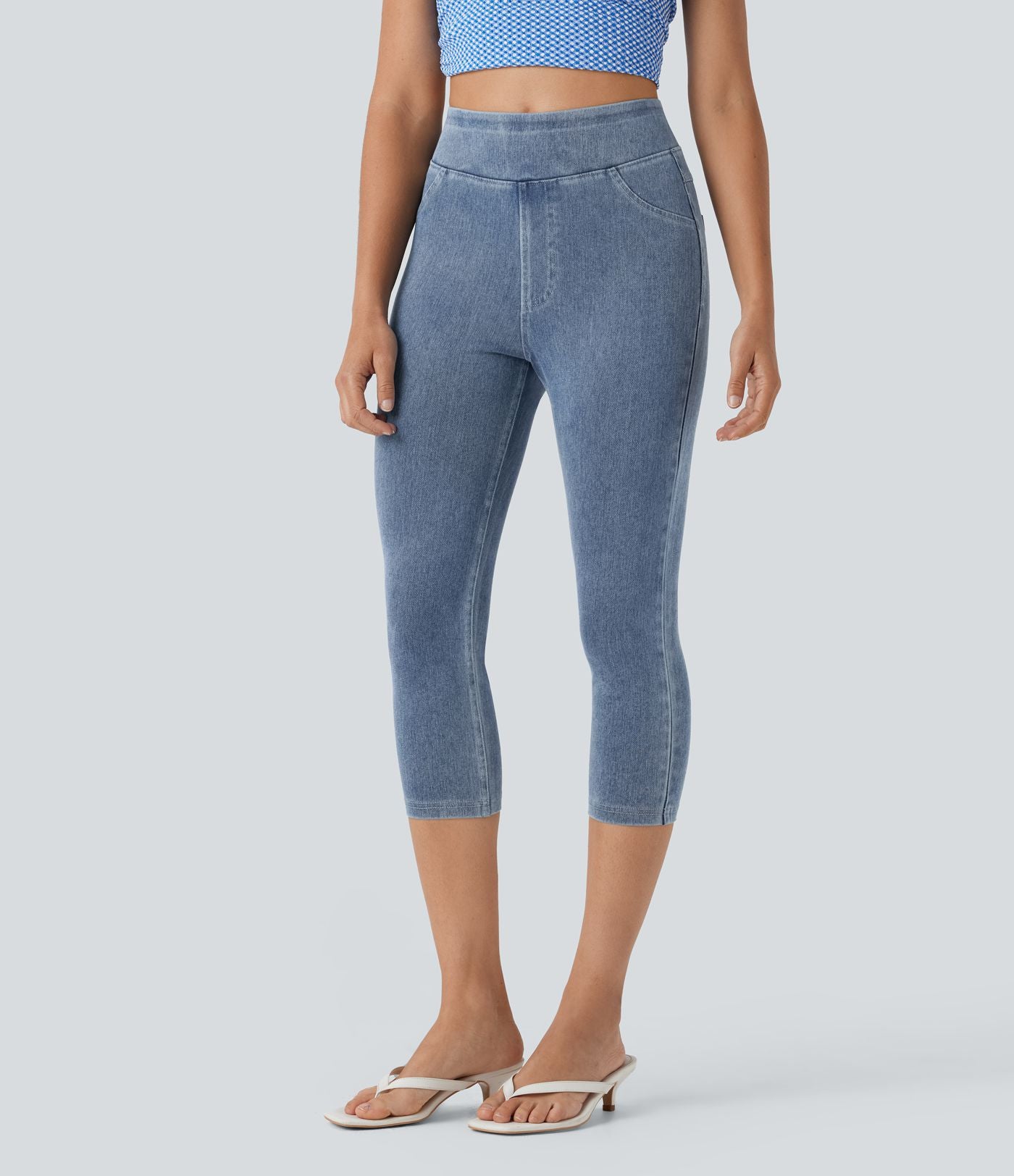 Halara Flex™ Jegging Capri Taille Haute Extensible Poche Latérale Arrière