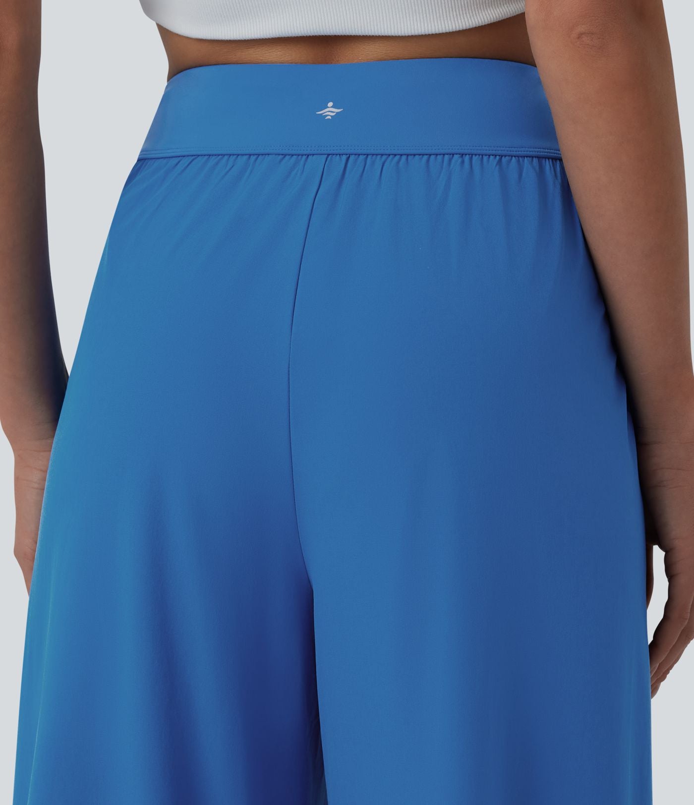 Pantalon large yoga plissé taille haute longueur cheville à séchage rapide Breezeful™ avec poches