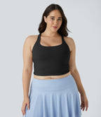 Débardeur Yoga Court Dos Nu Croisé Grande Taille