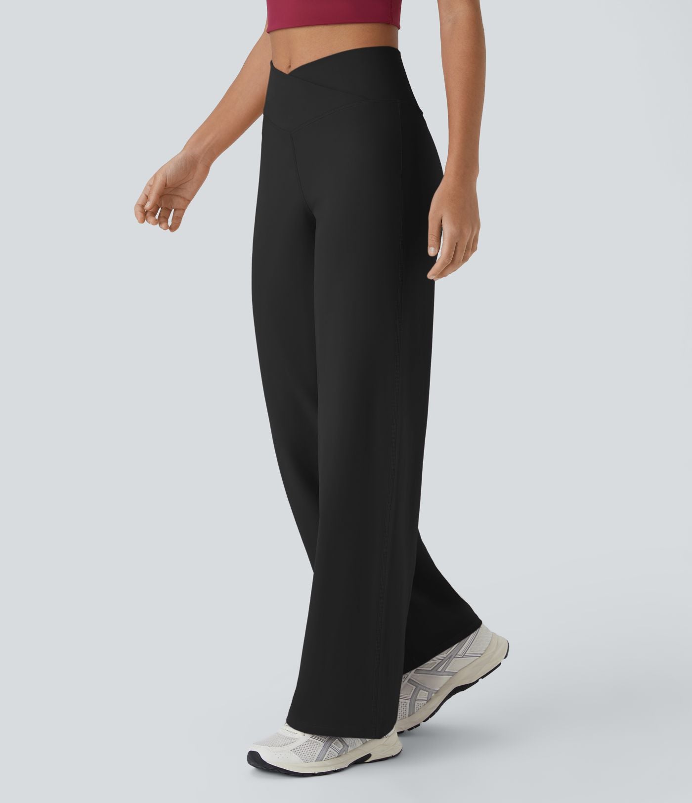 Pantalon yoga large croisé taille haute DayStretch avec poches