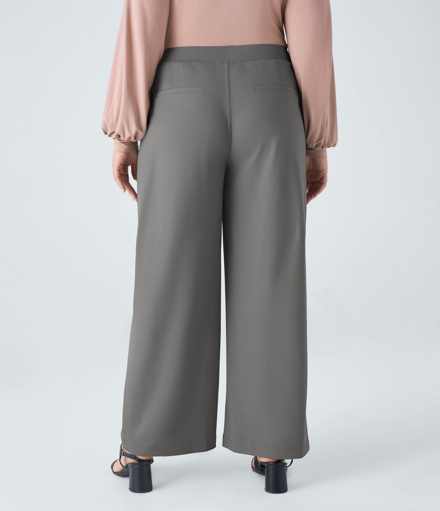Pantalon de travail grande taille coupe droite taille haute Halara Flex™ DayStretch avec poches