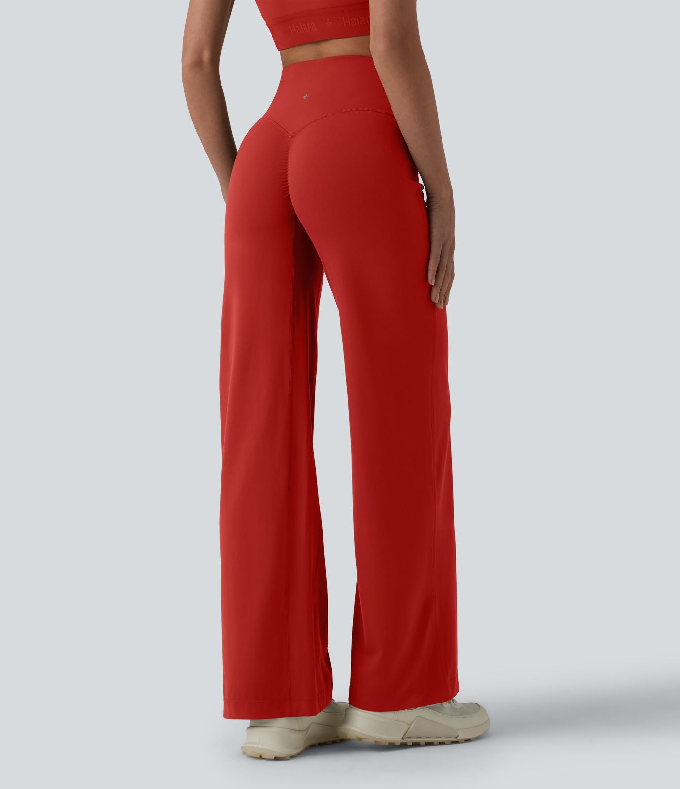 SoftlyZero™ Pantalon yoga coupe droite gainant taille haute à fronces - UPF50+