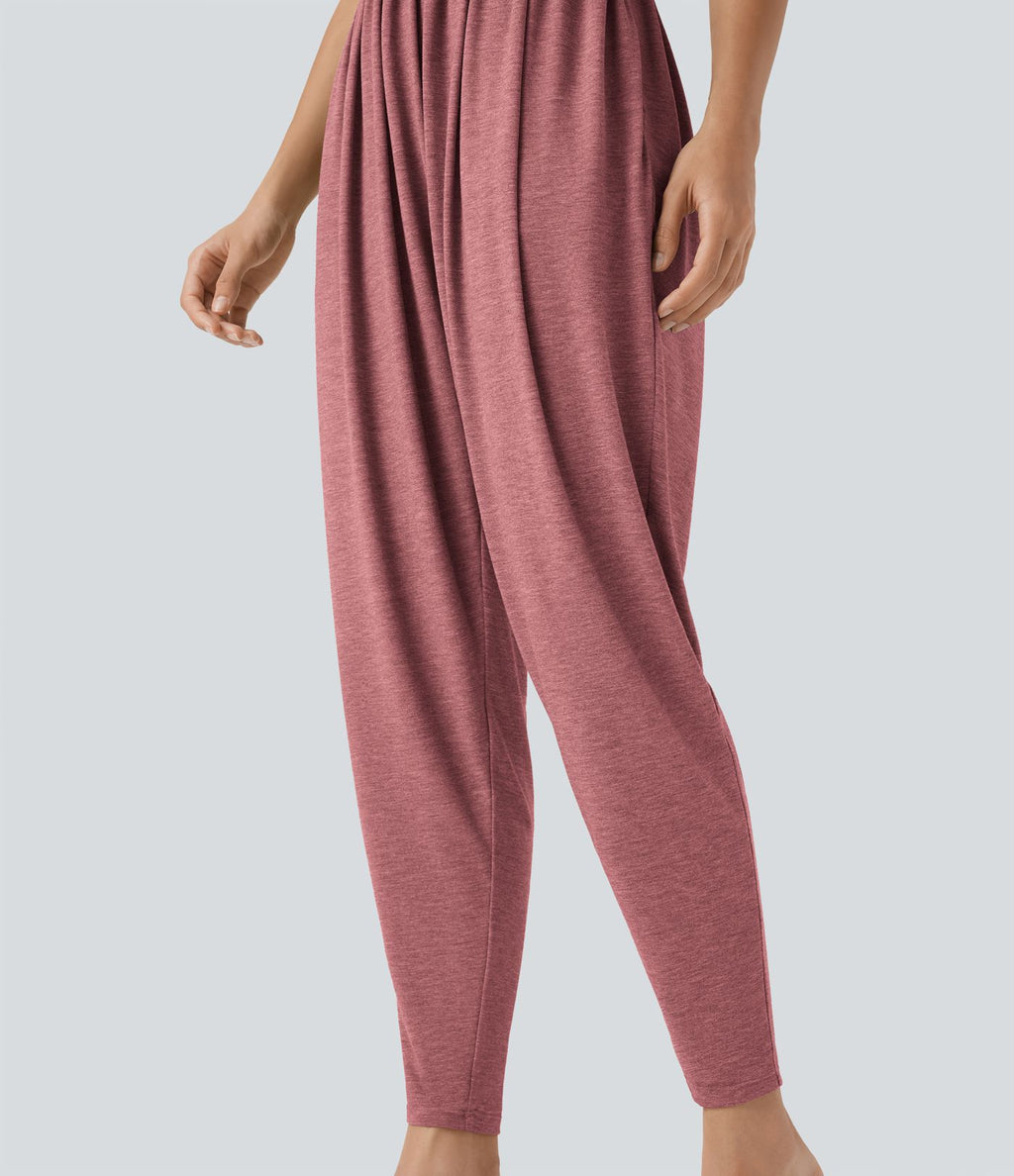 Combinaison sarouel décontractée dos nu torsadé avec brassière intégrée et poches - Édition Easy Peasy