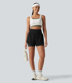 OneForm Short de sport 2-en-1 sans couture taille haute 10 cm avec poche