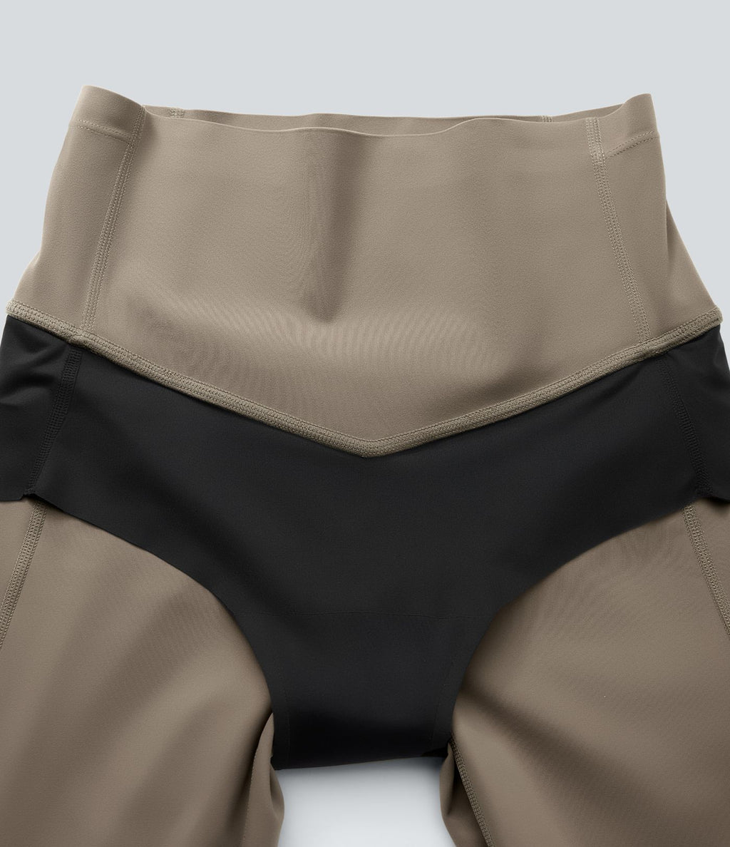 Legging 7/8 d'entraînement gainant taille haute avec sous-vêtement intégré antibactérien et poches Halara UltraSculpt™