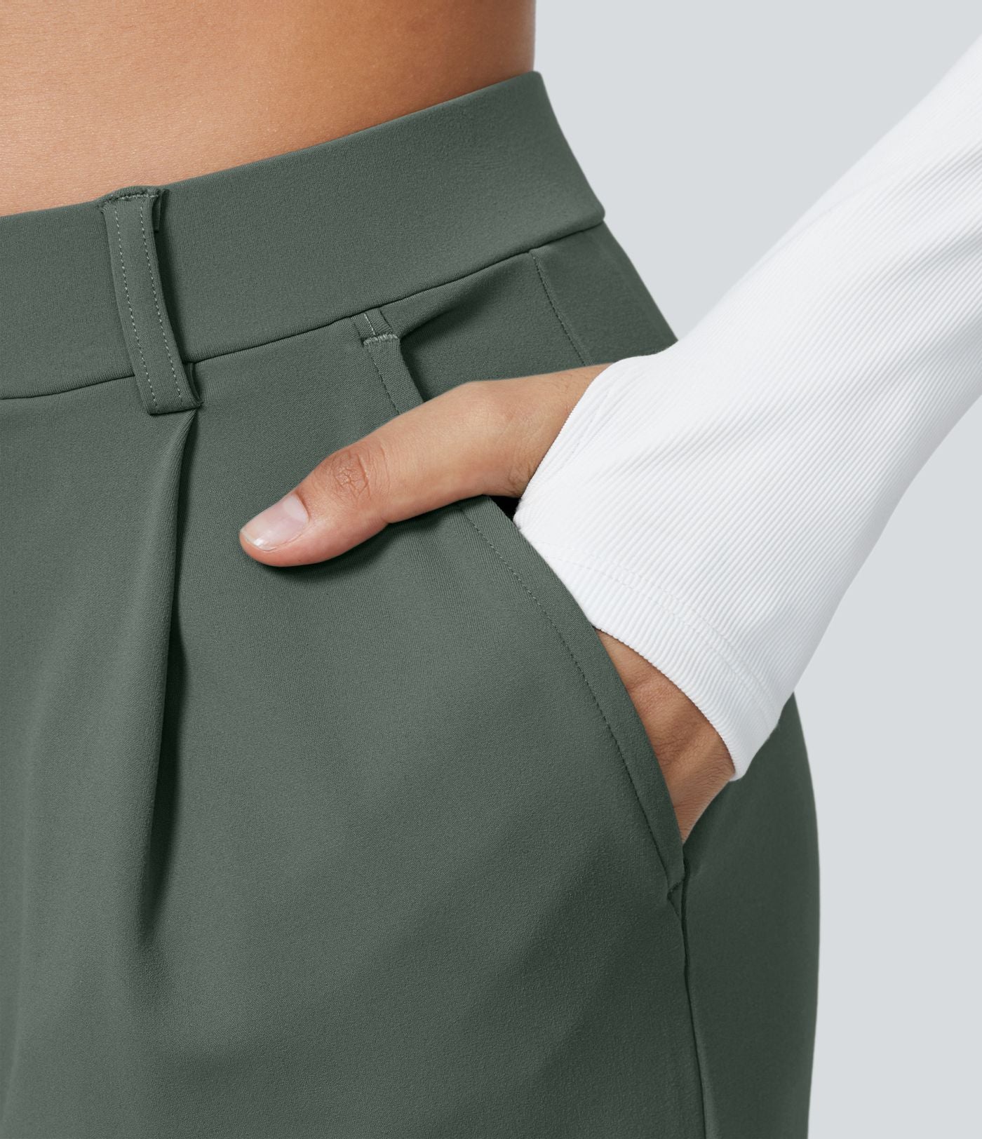 Pantalon tailleur Halara Flex™ DayStretch coupe droite taille haute avec poches