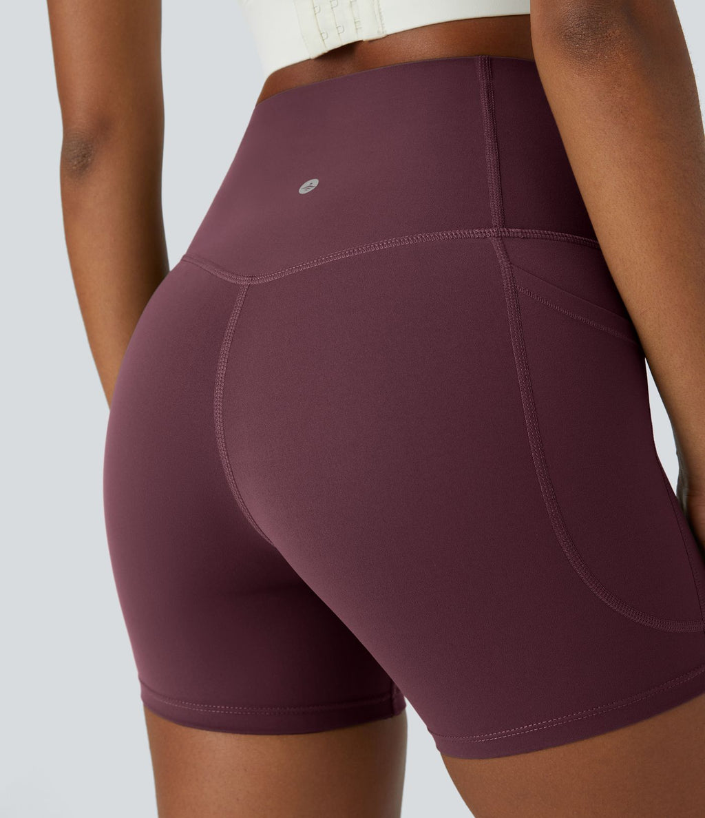 Short cycliste d'entraînement gainant taille haute UltraSculpt™ SoCinched à poches latérales 12,5 cm