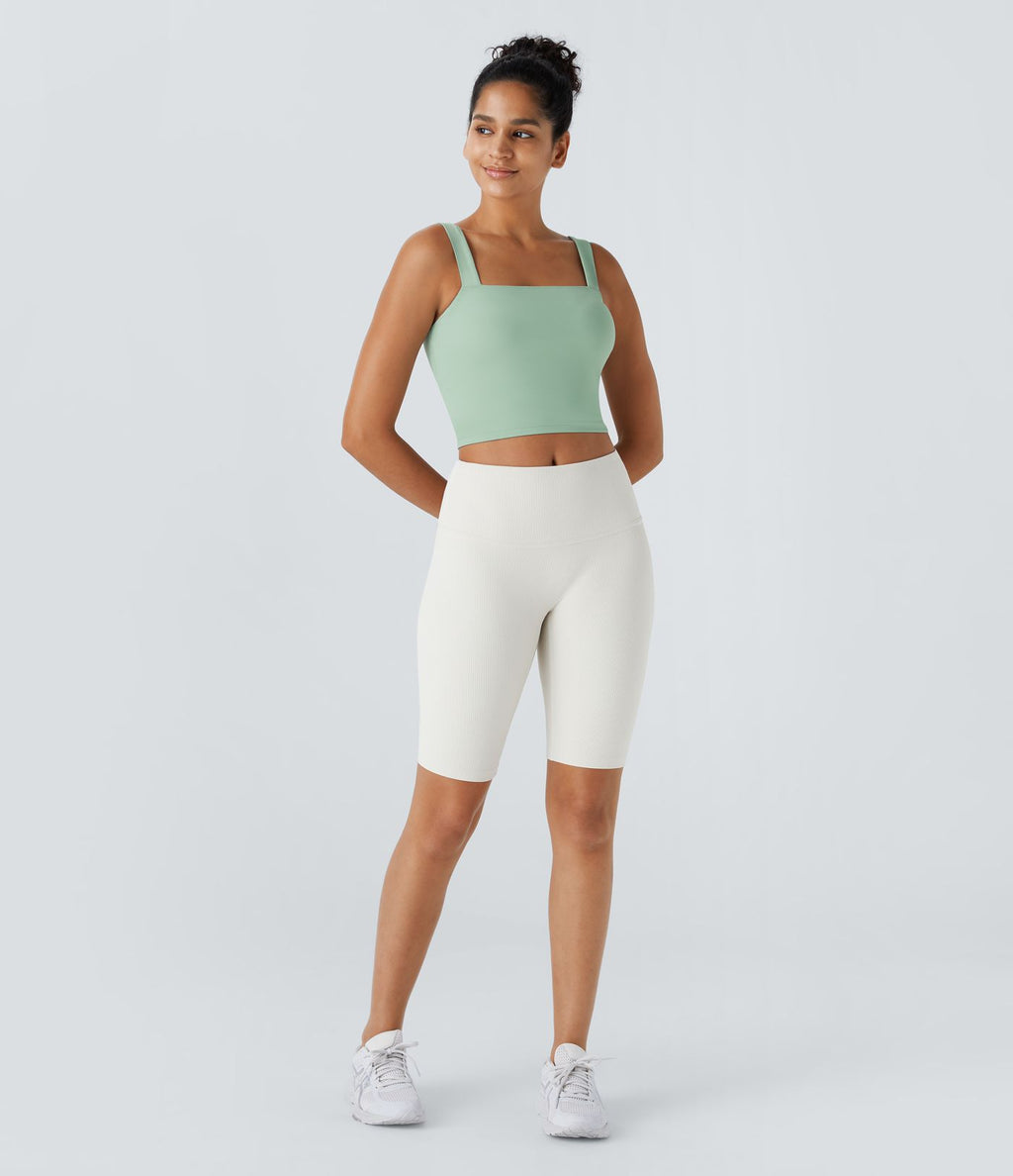 Softlyzero™ Plush Softlyzero™ Débardeur de Yoga Skinny Court à Encolure Carrée en Peluche