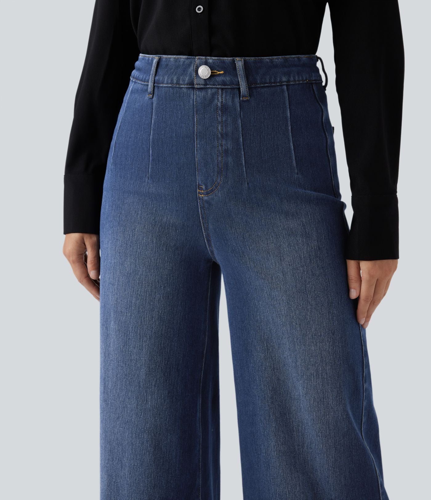 Halara Flex™ Jean large décontracté taille haute gainant avec poches