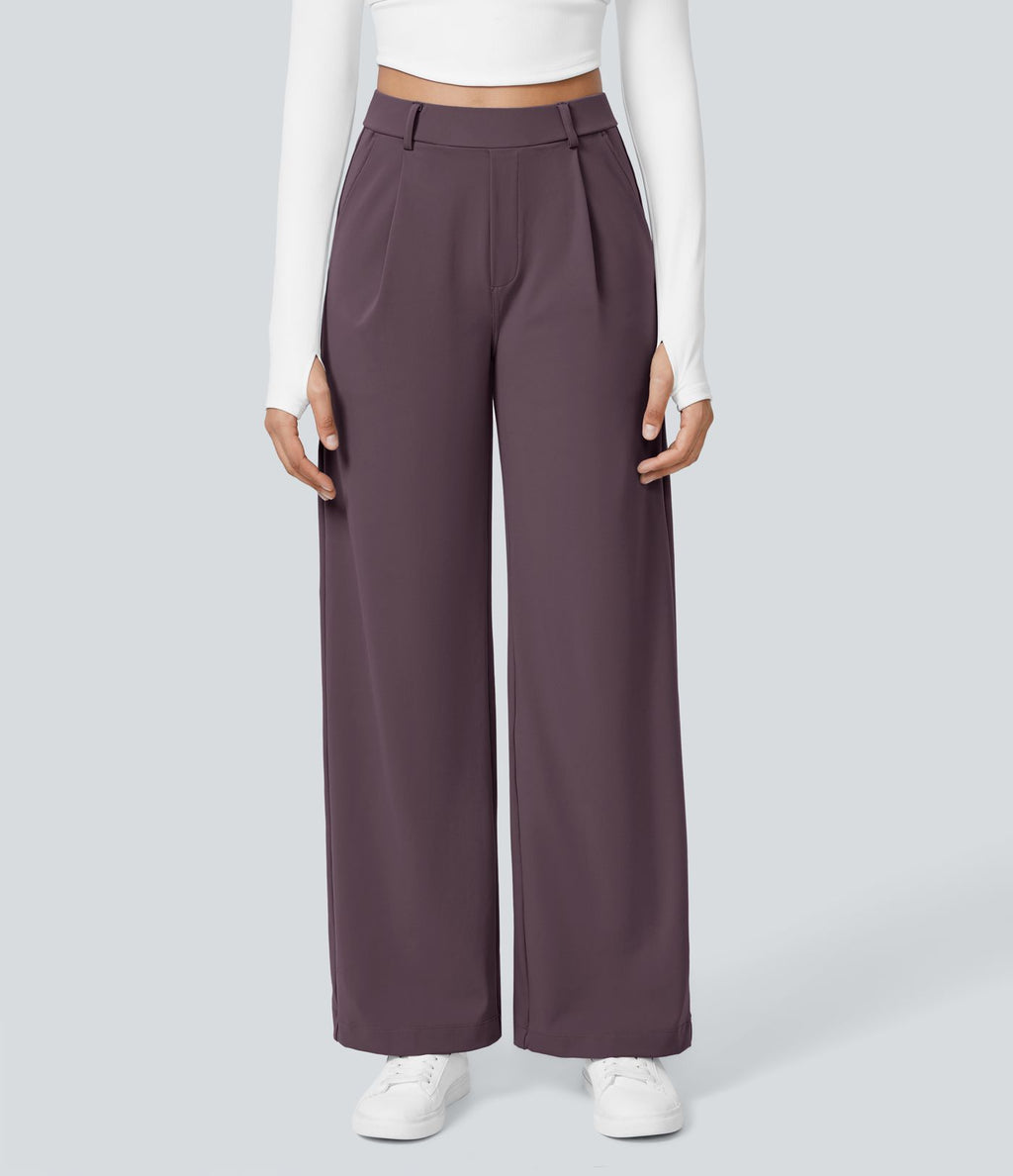Pantalon tailleur Halara Flex™ DayStretch coupe droite taille haute avec poches