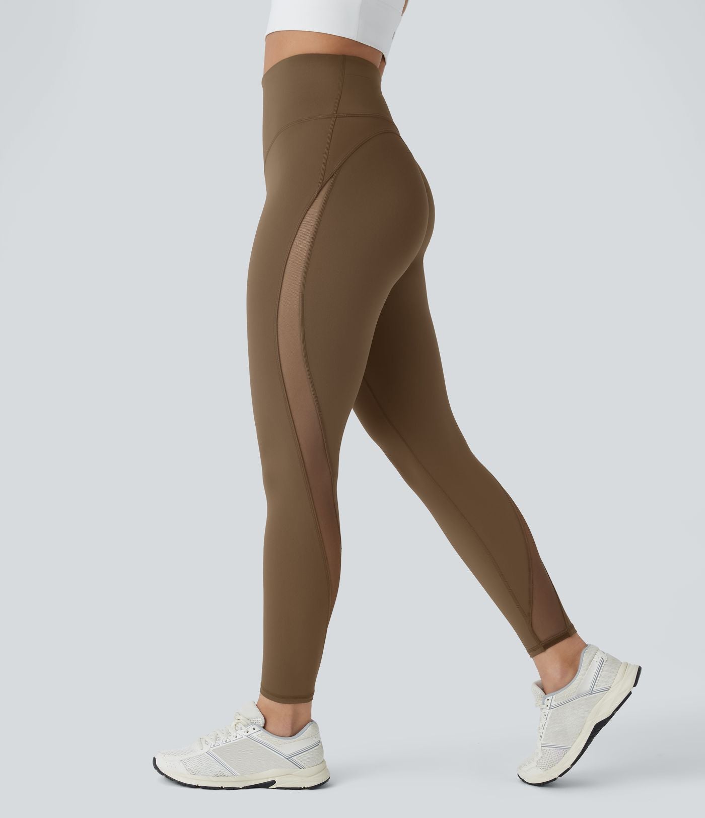 Legging 7/8 d'entraînement gainant taille haute avec mesh contrastant et zip arrière DayStretch avec poches