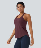 Débardeur running Halara UltraSculpt™ col rond dos croisé bonnets E-G