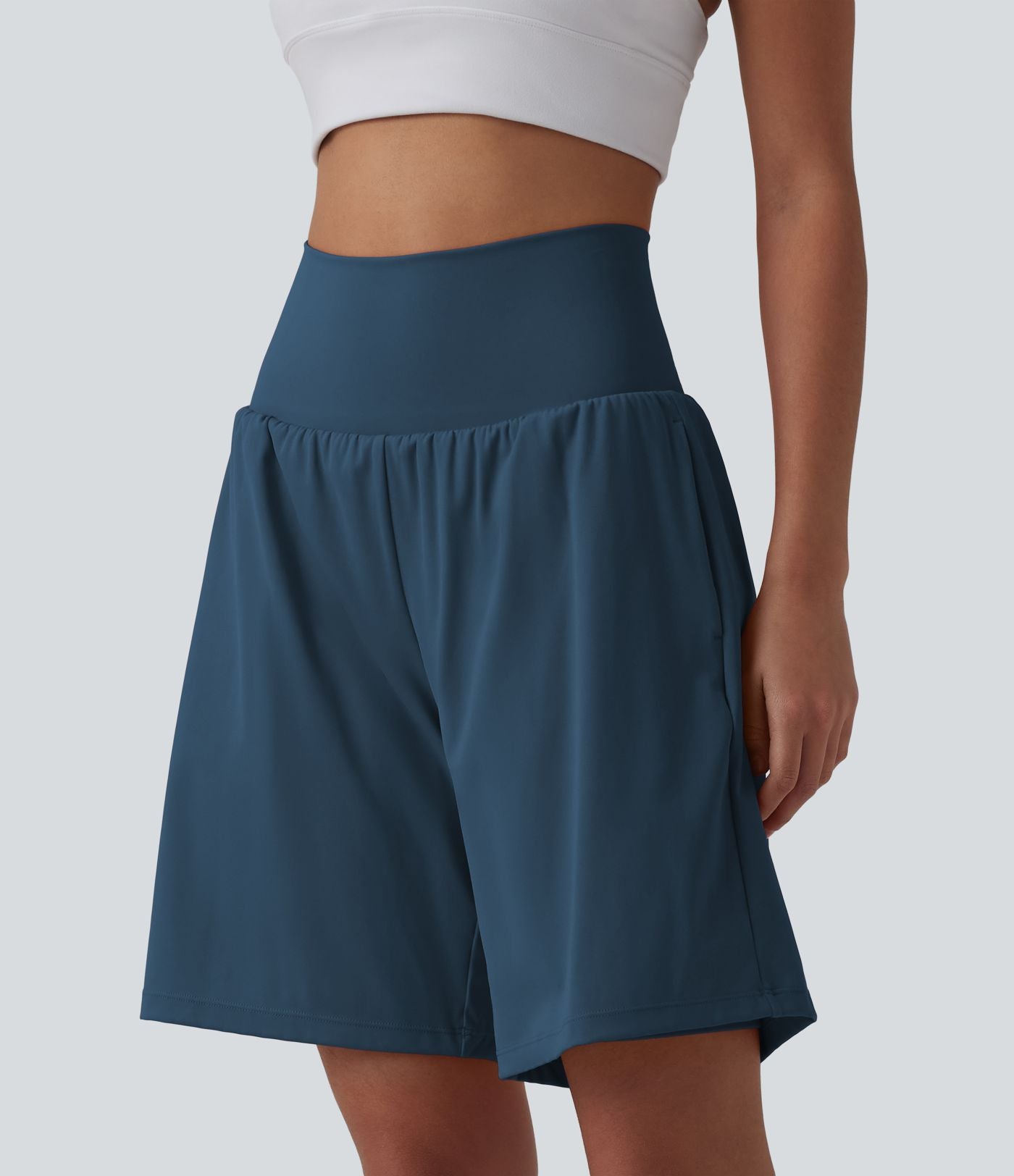 Short de yoga 2-en-1 SoftlyZero™ Airy taille très haute effet frais InstantCool 22,8 cm avec poches