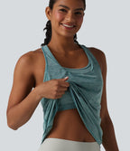 Débardeur de sport dos nageur col U soutien-gorge intégré