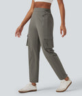 Pantalon de randonnée fuselé, taille haute, avec poches
