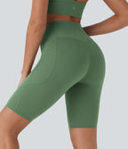 Short cycliste 22,8 cm d'entraînement gainant taille haute avec poches Halara UltraSculpt™