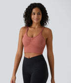 Brassière de sport maintien léger bretelles froncées doubles bonnets A-D OneForm Seamless Flow