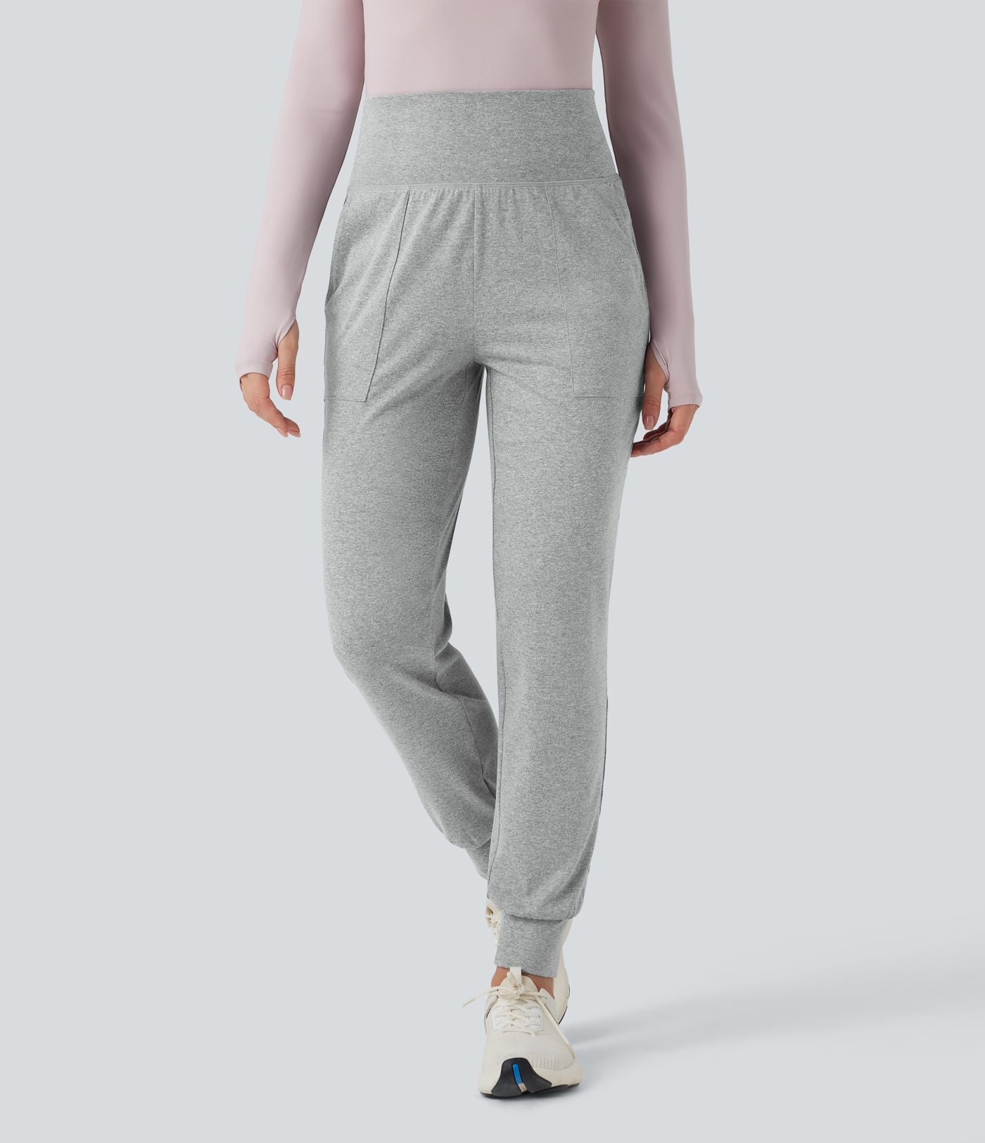 Jogging yoga fuselé taille haute avec poches
