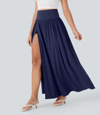 Jupe maxi fluide 2-en-1 gainante taille haute à séchage rapide Breezeful™