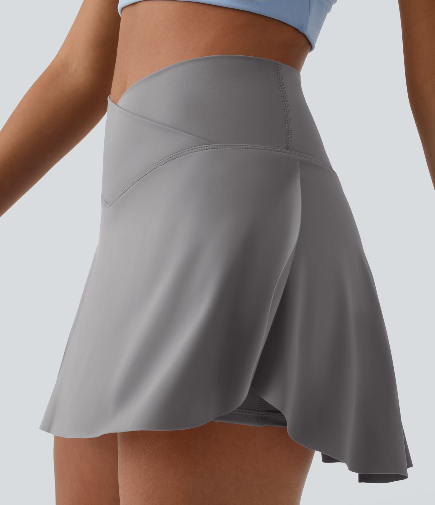 Jupe de tennis mini 2-en-1 quotidienne SoftlyZero™ Airy avec croisement, poche latérale et effet frais InstantCool, Lucid, protection solaire UPF50+