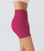 Softlyzero™ Plush Shorts 12,5cm Yoga Taille Haute Croisés Froncés