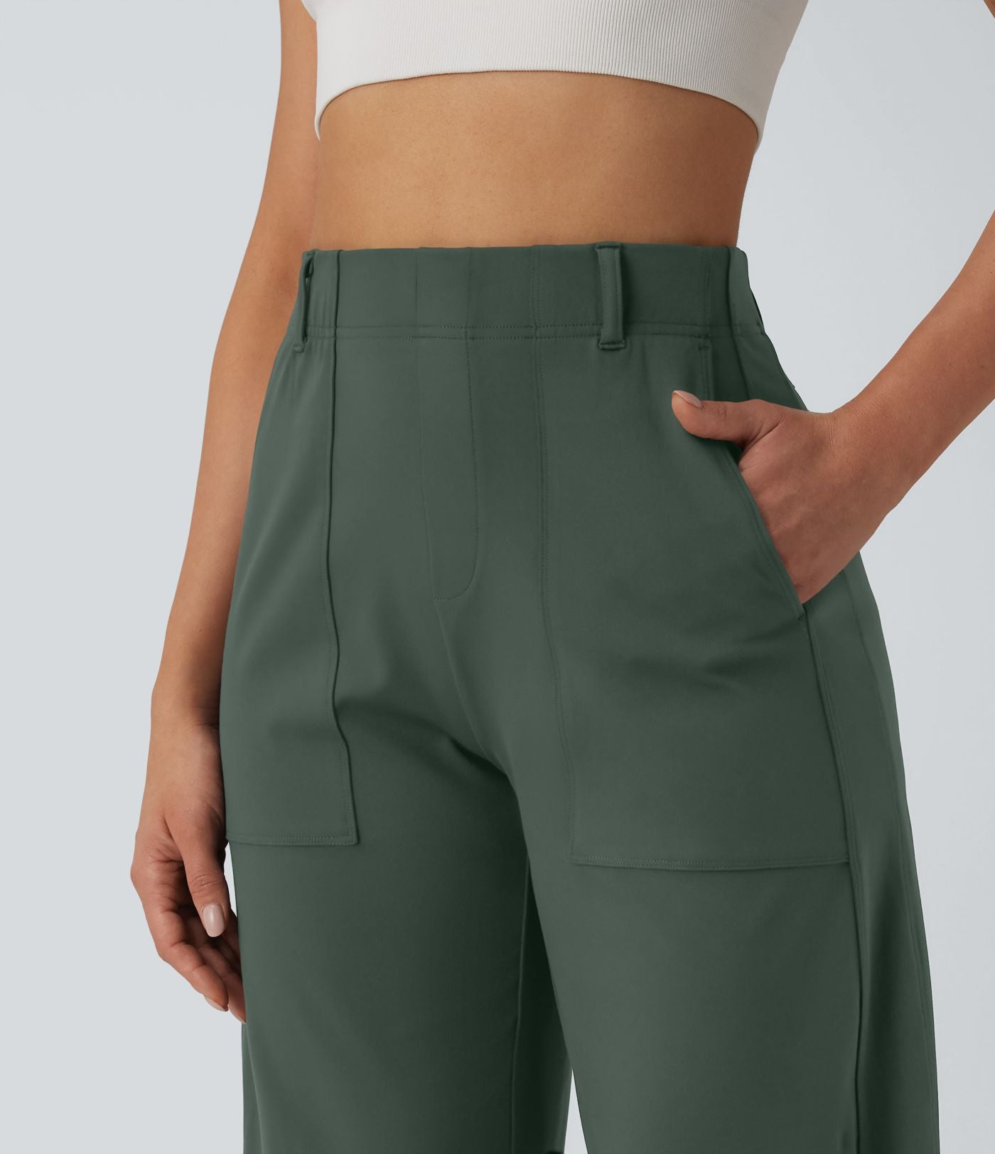 Pantalon barrel DayStretch taille haute avec poches