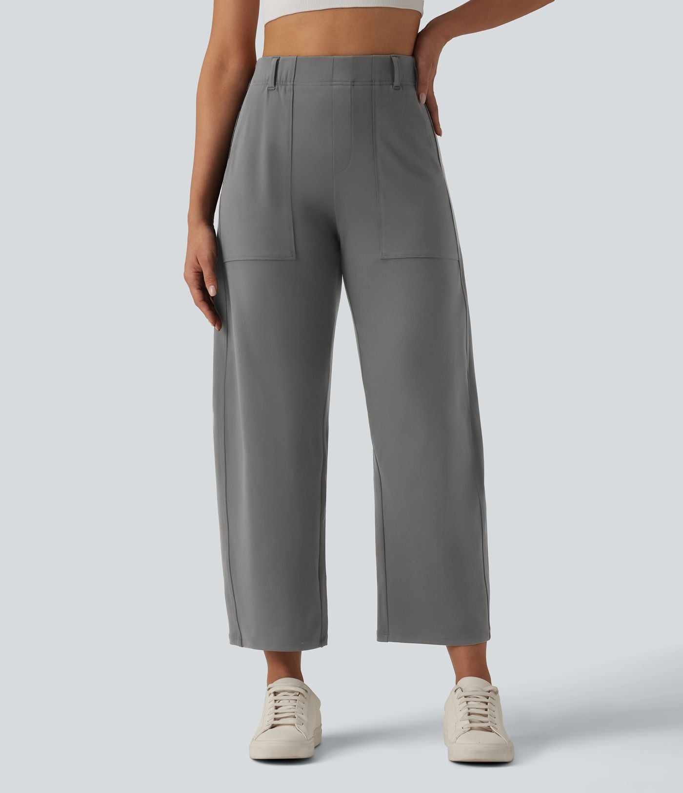 Pantalon barrel DayStretch taille haute avec poches
