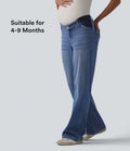 Halara Flex™ Jean droit de maternité décontracté taille mi-haute avec poches