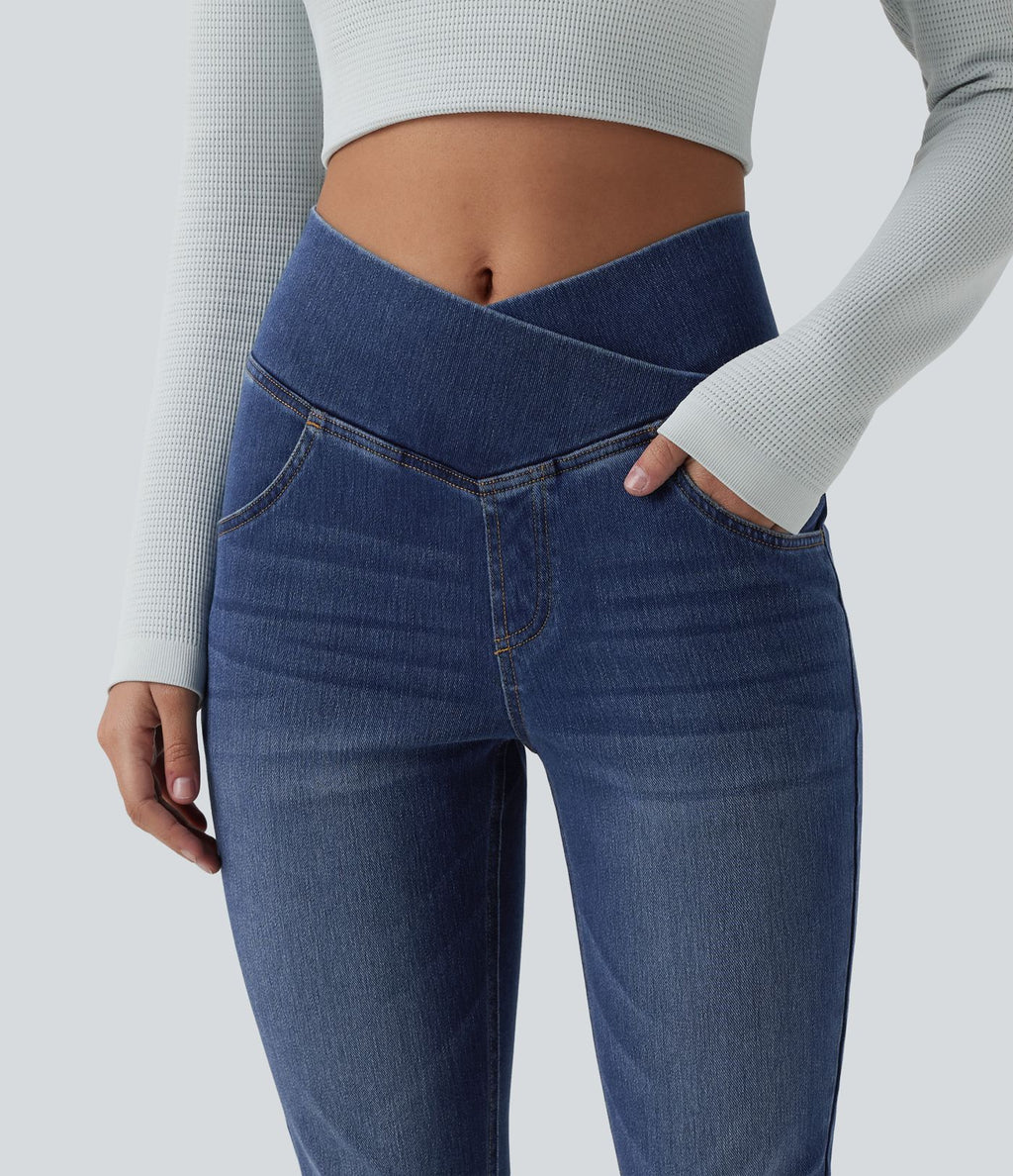 Jegging Halara Flex™ taille haute croisé décontracté avec poches