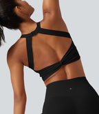 SoftlyZero™ Plush Débardeur de yoga court col cœur avec soutien-gorge intégré