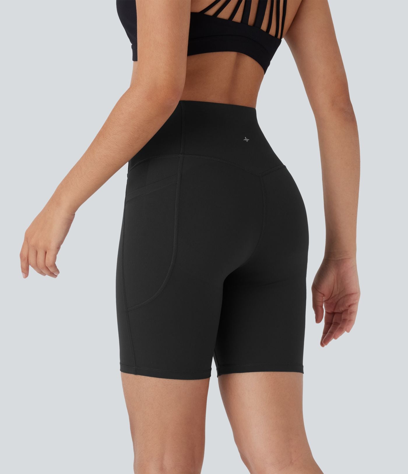 Short cycliste 17,5 cm d'entraînement gainant galbant taille haute avec poches Halara UltraSculpt™